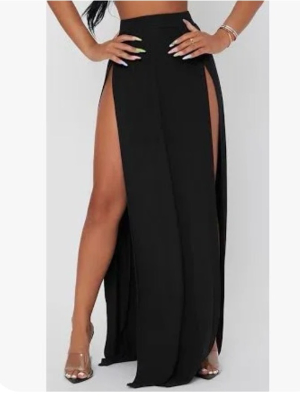 SHEIN Front Slits Maxi Skirt